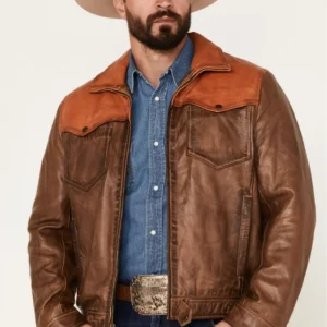 Goldrush Color Block Leather Jacket