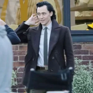 Loki Coat Season 2 Tom Hiddleston Brown Woolen Pea Coat
