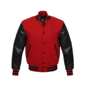 Unisex Letterman Red Varsity Jacket