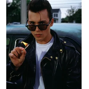 Johnny Depp Cry Baby Biker Leather Jacket