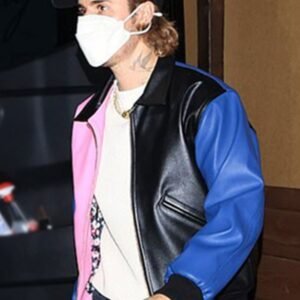Justin Bieber Tricolor Bomber Jacket