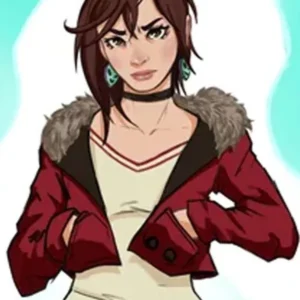 Momo Ayase Dandadan Red Cropped Jacket